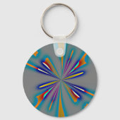 Color Starburst on Grey Sleutelhanger (Voorkant)