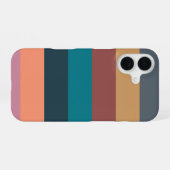color stripes colorful pastel iPhone 16 hoesje (Achterkant horizontaal)