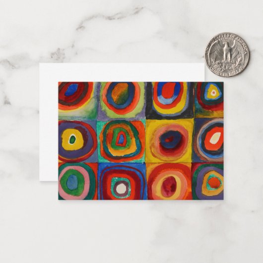 Color Study, 1913 by Wassily Kandinsky Notitiekaartje (Voorkant / Achterkant in situ)