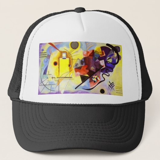 Color Study: Squares with Concentric Circles Trucker Pet (Voorkant)