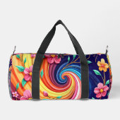 Color Swirl Bloom - Vibrant Floral Vortex Plunjezak (Achterkant)