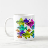 Color Swirl Fish Koffiemok (Links)