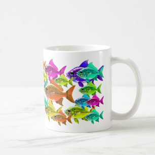 Color Swirl Fish Koffiemok