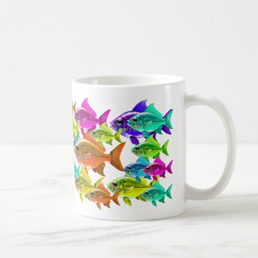 Color Swirl Fish Koffiemok (Rechts)