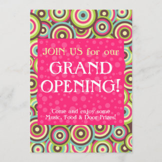 Color Swirl Invitation Kaart