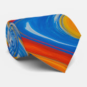 Color Swirl Men's Necktie Stropdas (Opgerold)