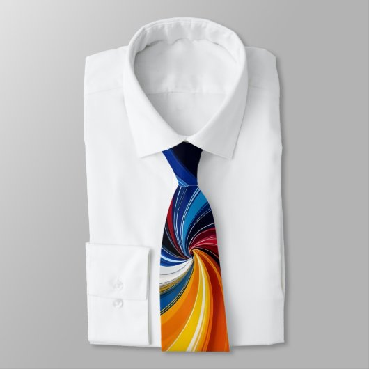 Color Swirls Men's Necktie Stropdas (Gebonden)