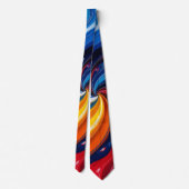 Color Swirls Men's Necktie Stropdas (Achterkant)