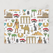 Color Symbols of Egypt Pattern Briefkaart (Voorkant)