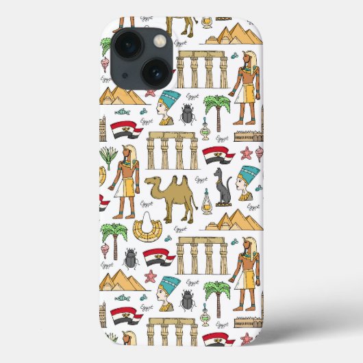 Color Symbols of Egypt Pattern Case-Mate iPhone Case (Achterkant)