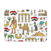 Color Symbols of Egypt Pattern Magneet (Horizontaal)