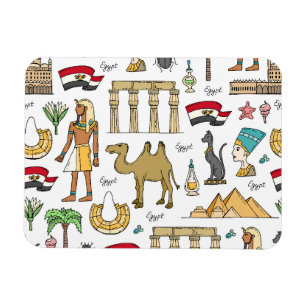 Color Symbols of Egypt Pattern Magneet
