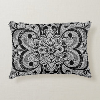 Color Symphony Mandala – Bold Psychedelic Floral Accent Kussen