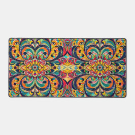 Color Symphony Mandala – Bold Psychedelic Floral Bureaumat