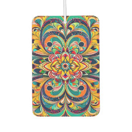 Color Symphony Mandala – Bold Psychedelic Floral Luchtverfrisser