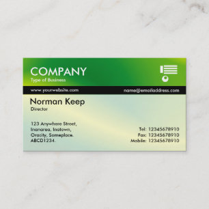Color Tex Banded - Green Wave Visitekaartje