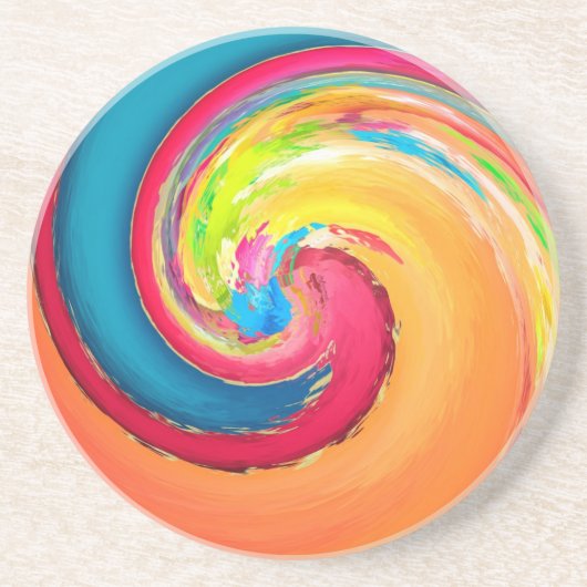 Color Twirl Zandsteen Onderzetter (Voorkant)