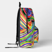 "Color Vortex" – Abstract Art Backpack Bedrukte Rugzak (Links)