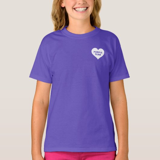 Color War Paarse Team Shirt (Voorkant)