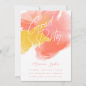 Color Wash Afstudeerder Party Kaart (Voorkant)