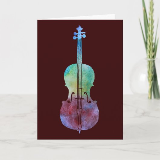 Color Washed Cello Kaart (Voorkant)