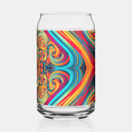 Color Wave Fusion – Modern Abstract Swirl Art Blikvorm Glas