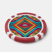 Color Wave Fusion – Modern Abstract Swirl Art Poker Chips (Enkel)