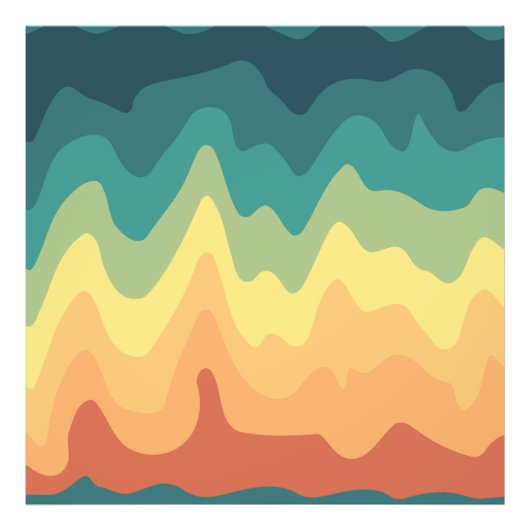 Color Wave Horizon Foto Afdruk (Voorkant)
