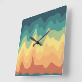 Color Wave Horizon Vierkante Klok (Hoek)