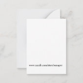 Color Wavy Curved Abstract Tree Pen Notitiekaartje (Achterkant)