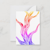 Color Wavy Curved Abstract Tree Pen Notitiekaartje (Voorkant)