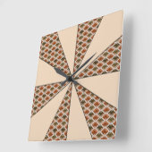 Color Wheel Peach adjustable Diamonds Vierkante Klok (Hoek)