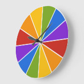 Color Wheel / Rays custom wall clock Grote Klok (Hoek)