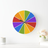 Color Wheel / Rays custom wall clock Grote Klok (Huis)