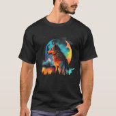 Color Wolf Mountains  Graphics T-shirt (Voorkant)
