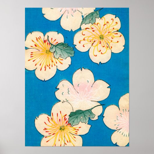 Color Woodblock Print of Dogwood Blossom (Voorkant)