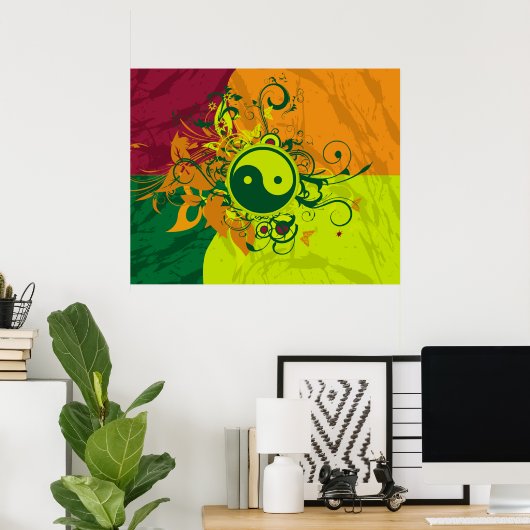 Color Yin Yang Poster (Thuiskantoor)