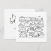 Color Your Own Happy Birthday Card (Voorkant / Achterkant)