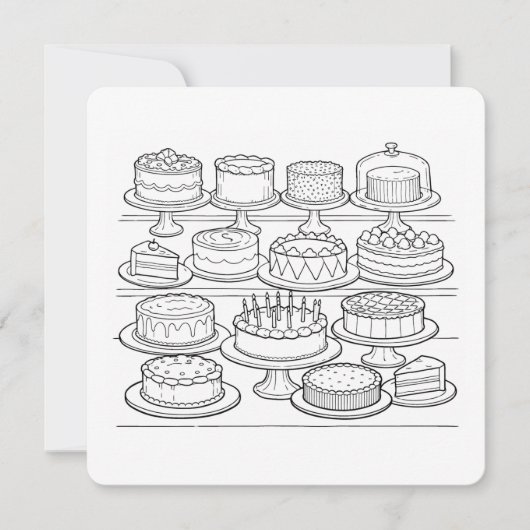 Color Your Own Happy Birthday Card (Voorkant)