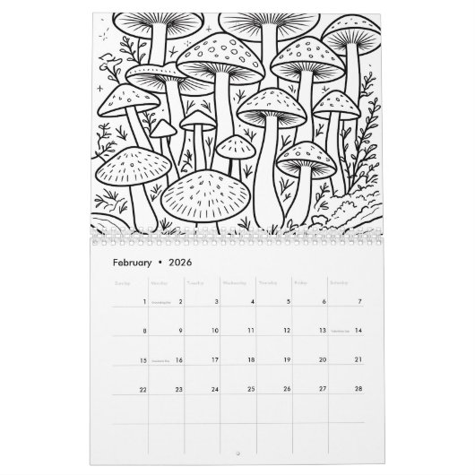Color your own  kalender (Feb 2026)