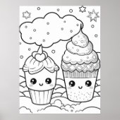 Color Yourself Kawaii Wall Poster (Voorkant)