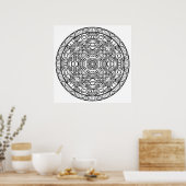 Color Yourself Mandala Poster Abstract Shapes Art (Keuken)