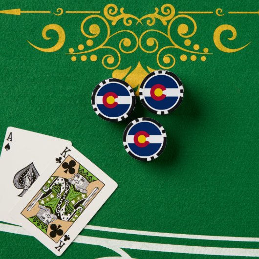 Coloradaanse vlag, Vlag van Colorado Poker Chips (Pokertafel (Stack))