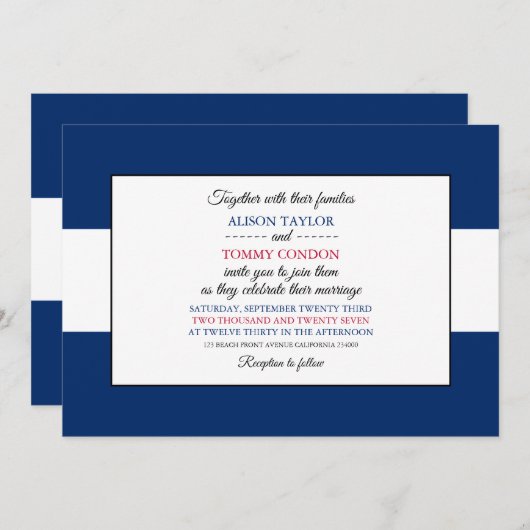 Coloradan vlag, vlag van Colorado bruiloft Kaart (Voorkant / Achterkant)