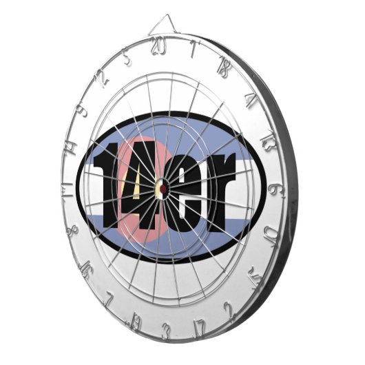 Colorado 14ers dartbord (Voorkant Rechts)