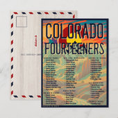 Colorado 14ers Fourteeners Bergbeklimmen Briefkaart (Voorkant / Achterkant)