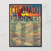 Colorado 14ers Fourteeners Bergbeklimmen Briefkaart (Voorkant)