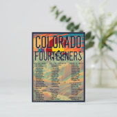 Colorado 14ers Fourteeners Bergbeklimmen Briefkaart (Staand voorkant)