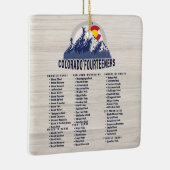 Colorado 14ers Fourteeners Bergbeklimmen Keramisch Ornament (Rechts)