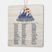 Colorado 14ers Fourteeners Bergbeklimmen Keramisch Ornament (Links)